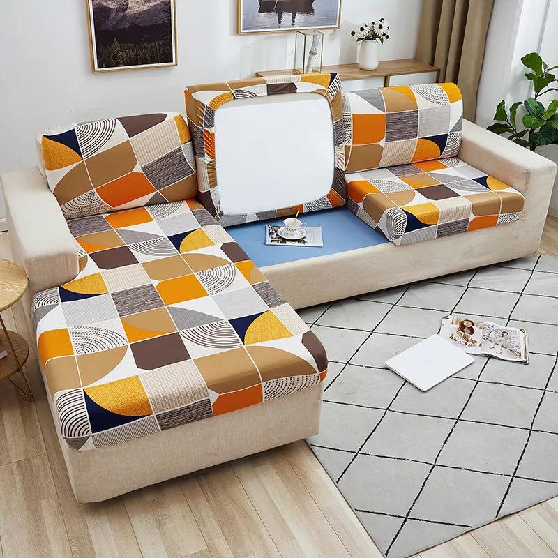 Elastic Sofa Cushion Cover Solid Color Sofa Cover Universal Sofa Covers Protector All-inclusive Sofa Couch Cover Universal In All Seasons