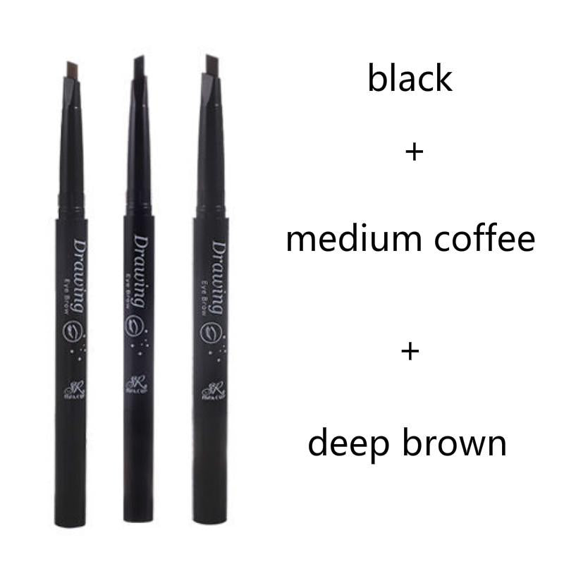 Waterproof and sweatproof natural lasting non-fading female junior double-headed eyebrow pencil