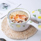 Ceramic Small Milk Pot, Instant Noodle Pot, Small Boiling Pot, Milk, Cute Baby Food Supplement Pot, Small Pot, Household Noodle Casserole