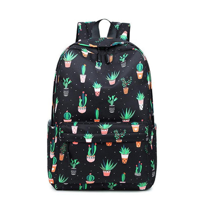 Girls School Bag Student Korean Version of The Large-capacity Waterproof Backpack Small Fresh Printed Backpack Female Bag