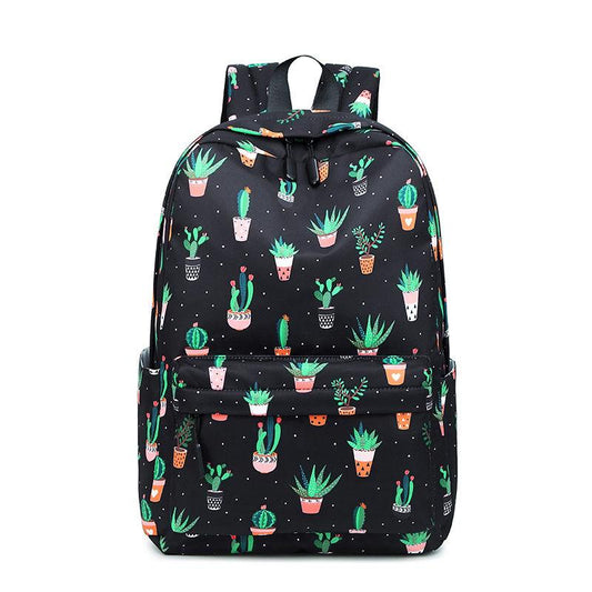 Girls School Bag Student Korean Version of The Large-capacity Waterproof Backpack Small Fresh Printed Backpack Female Bag
