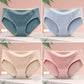 4 Pairs of Women's Cotton Antibacterial Mid-waist Underwear Women's Breathable Seamless Underwear Student Korean Version Plus Size Briefs
