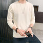 Fall/Winter Men's Sweater Base Sweater Imitation Mink Fleece Warm Knit Sweater Round Neck Pure Color Casual Loose Pullover