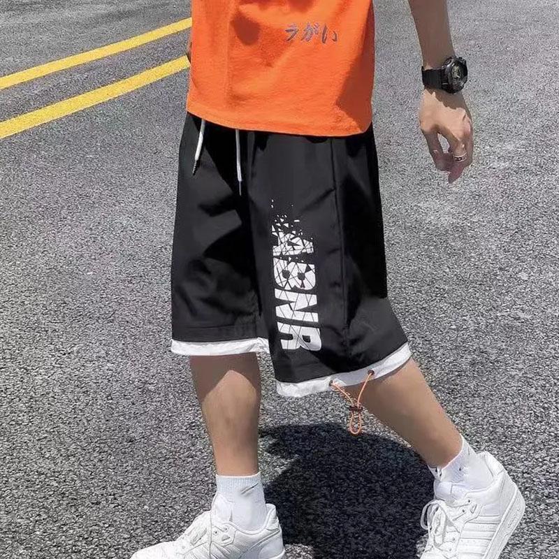 Summer Ins Shorts Men's Outer Wear Sports Casual Pants All-match Loose Breathable and Comfortable Five-point Pants Men's Middle Pants