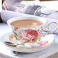 European bone china coffee cup dish British tea coffee cup afternoon tea cup with saucer and spoon