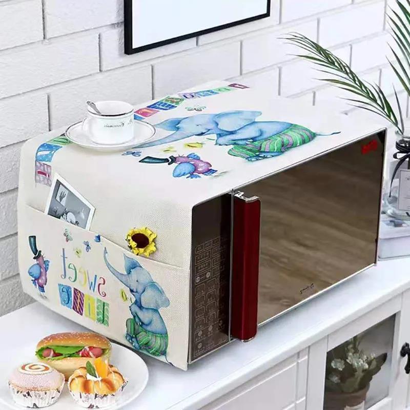 35*100cm Microwave Oven Cover Dust Cover Cloth Cover Oil Cover Cloth Oven Cover Three Sides All-inclusive