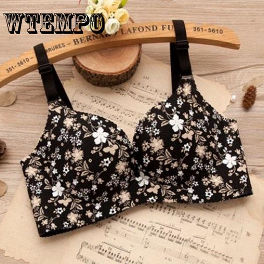 AB Cup Sexy Woman Young Girl  Bra French Romantic Gathered Bra Cute
