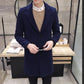 Men's Woolen Coat Long Windbreaker Man Jacket Overcoat for Male Casual Outer Wear Men Clothing