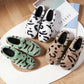 Cotton Slippers Women's Autumn and Winter Non-slip Fur Shoes Home Casual Slip-on Shoes