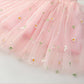 Girl Baby Short Veil Little Daisy Cute and Sweet Printed Embroidery Ruffle Elastic Waist Children's Skirts Princess Tutu A-line Skirt