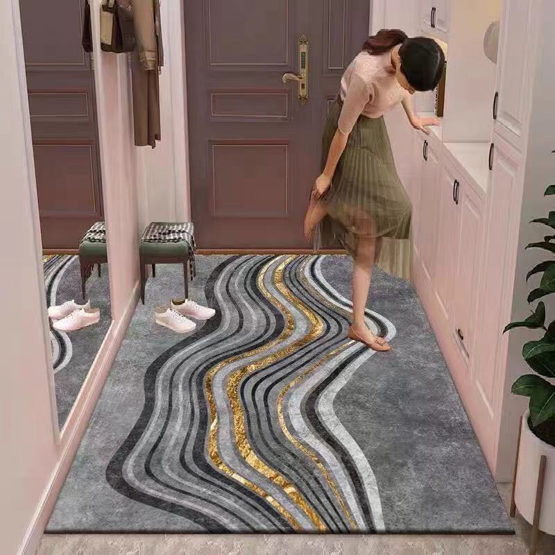 Light Luxury Style Door Mat Simple and Modern Floor Mats Door-to-door Doormats Living Room Mat Bedroom Non-slip Carpet