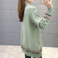 Spring and Autumn Knitted Cardigan Sweater Mid-length Casual Top Loose Outer Wear Women's Jacket