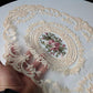 European Oval Lace Embroidered Coaster Bedroom Study Kitchen Cup Table Mat Food Fruit Plate Cover Cloth