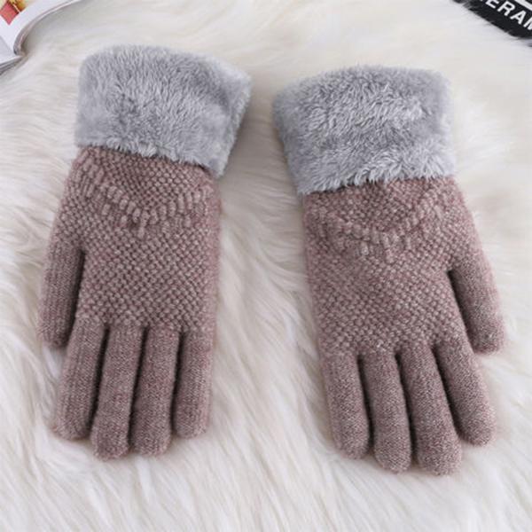 Woman fashion gloves Plush Cotton gloves Windproof gloves Winter Warm gloves Thick gloves