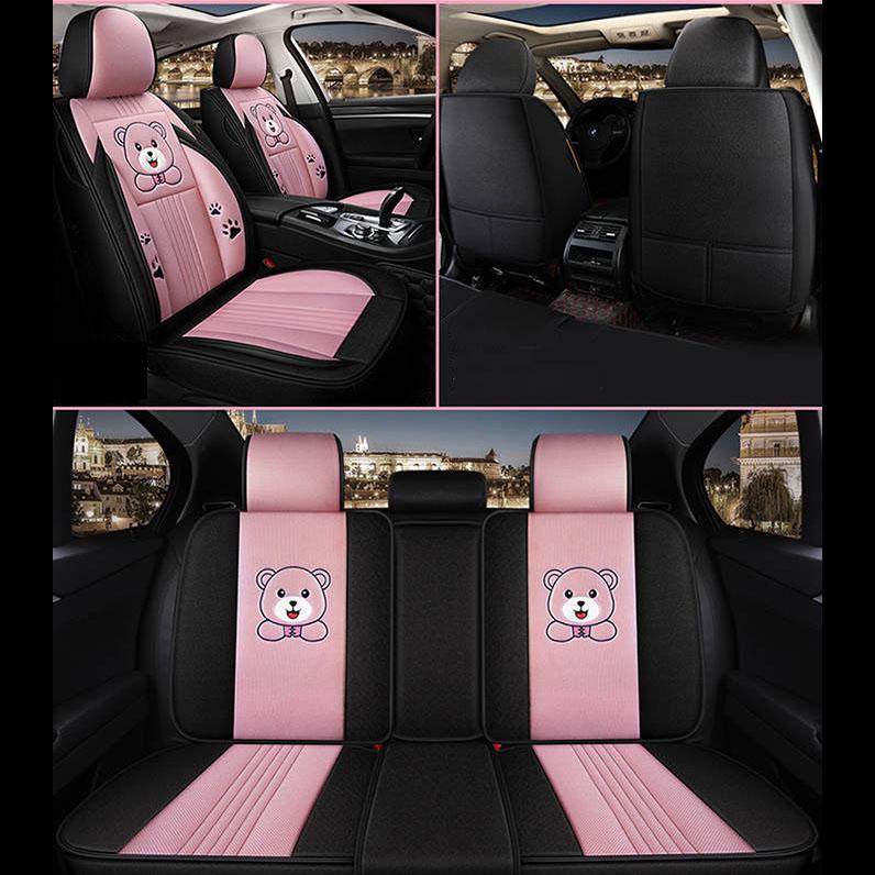 Mesh linen car seat cover all around the four seasons universal cushion cartoon car cushion