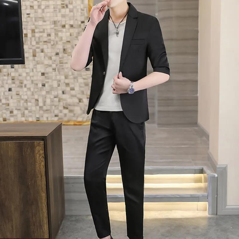 Suit Men Summer Suit Suit Casual Suit Male Youth Trend Small Suit Thin Section