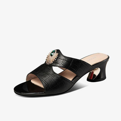 Chunky Heel Sandals Women's Summer High-heeled All-match Fashion Flip-flops Women's Shoes