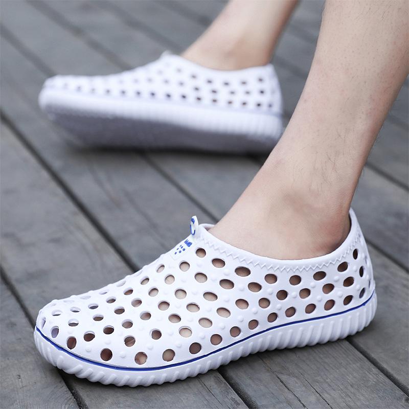 Beach Shoes Men's Nest Beach Sandals Soft Bottom Comfortable Lazy Sets of Feet Hole Shoes