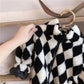 Children's Jacket Fall/winter Lamb Wool Cotton-padded Jacket Korean Boy Diamond Check Cotton-padded Jacket Baby Warm Coat Wool Sweater