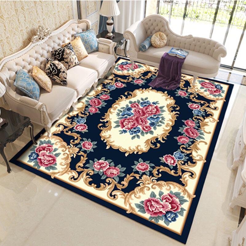 Modern Soft Persian Carpet for Living Room Non-slip European Carpet for Bedroom Bedside Rugs Parlor
