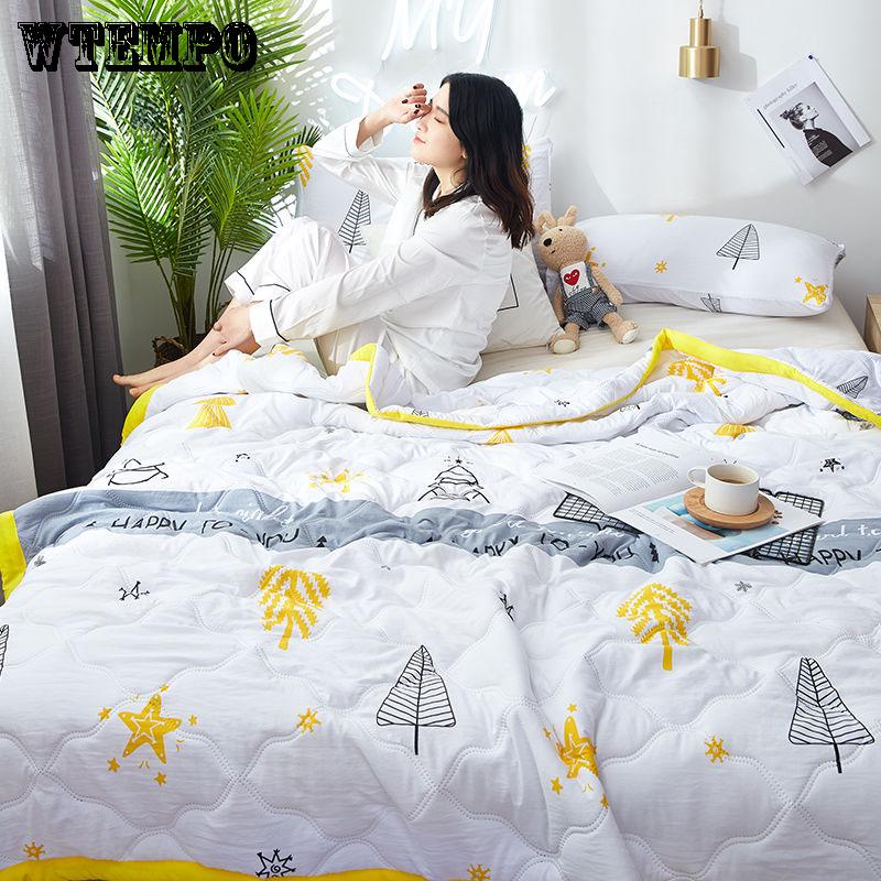 WTEMPO Cotton Summer Air Conditioner Is Cool By Summer and  Is Printed with Thin Quilt Comfort