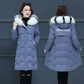 Hooded Large Fur Collar Long Section Ladies Cotton Coat Down Cotton Padded Cotton Jacket