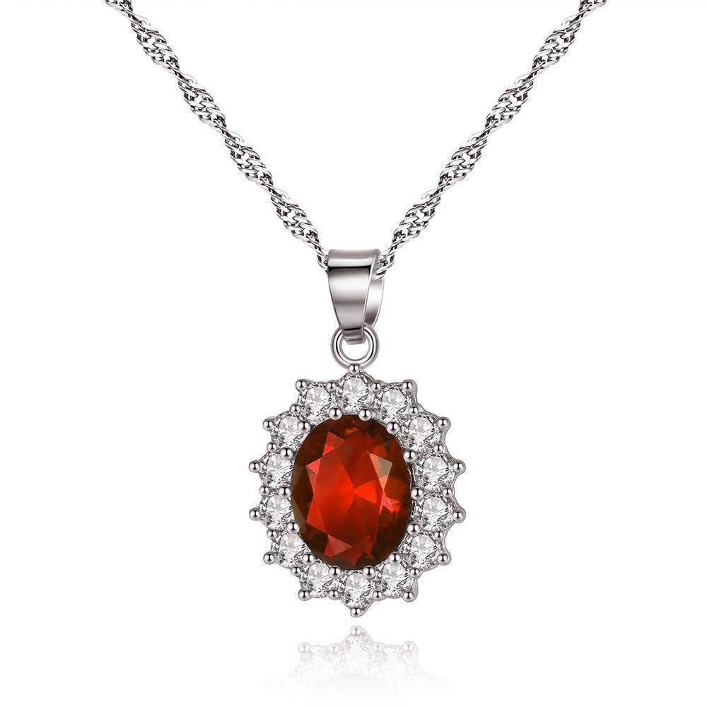 Princess Kate married tanzanite sapphire necklace sun flower zircon necklace wedding necklace