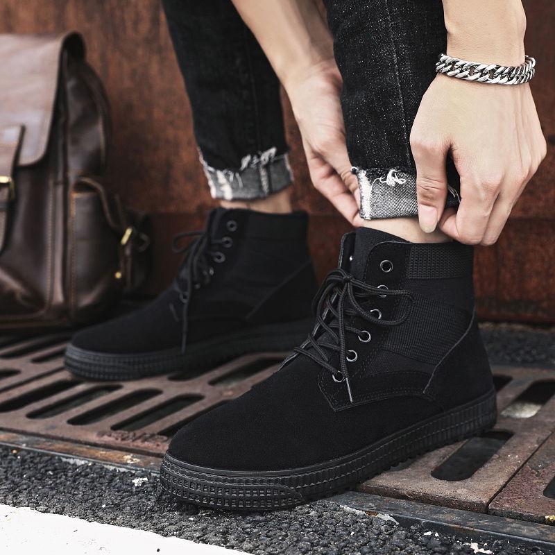 Boots Men Outdoor Sneakers Lace Up Non-slip Shoes High Top Fashion Casual Shoes Male Martin Boots