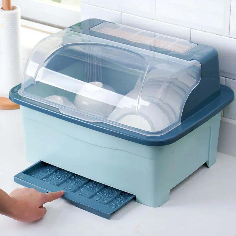 Kitchen Shelf Packing Bowl Chopstick Storage Box Household In A Box Dish Storage Shelving Countertop Cupboard