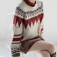 Vintage  Printed Sweater Women Bottoming Sweater Loose Casual Knit Pullover Sweater Autumn Winter