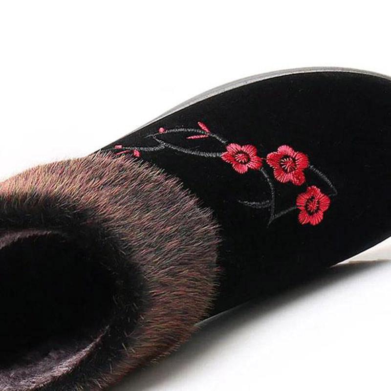 Women's Cloth Shoes Winter Women's Fleece Warm Cotton Boots Soft Bottom Non-slip Cotton Shoes