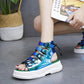 Plus Size 35-40 Summer Women Leather Word Deduction Cutout Shoes Shoes Letter Beach Casual Sandals Increase Flip Flop Sandals