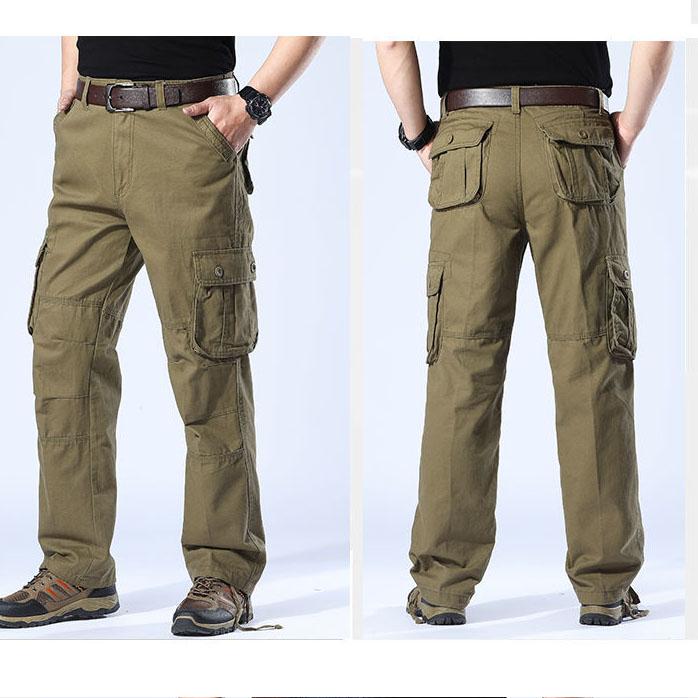Wear-resistant Cotton Cool Overalls Trousers Plus Size Casual Pants Loose Multi-pocket Labor Insurance Pants