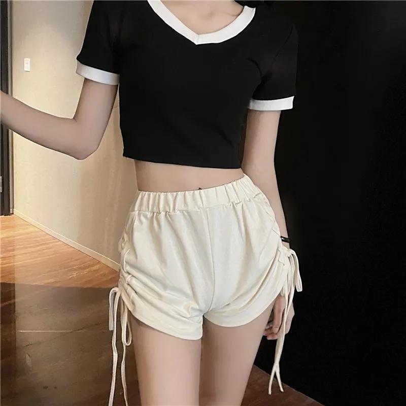 Women's Summer Shorts Show Thin Legs and Long High Waist Pants Street Girl Leisure Sports Large Size Loose Drawstring Shorts Running Shorts for Women