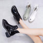 Women Leather Boots Ankle Boots Fashion Chelsea Low Heels Ladies Booties Spring Ladies Shoes