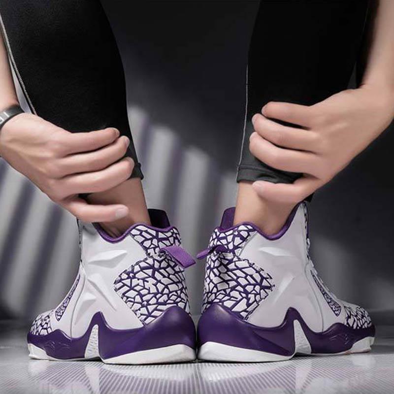 Men Shockproof  Sneakers High-top Basketball Shoes Breathable Women Running Shoes Tactical Boots