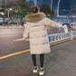 Down Jacket Winter Korean Fashion Big Fur Collar Mid-length Hooded Thick Warm Large Size Jacket Suitable for Women