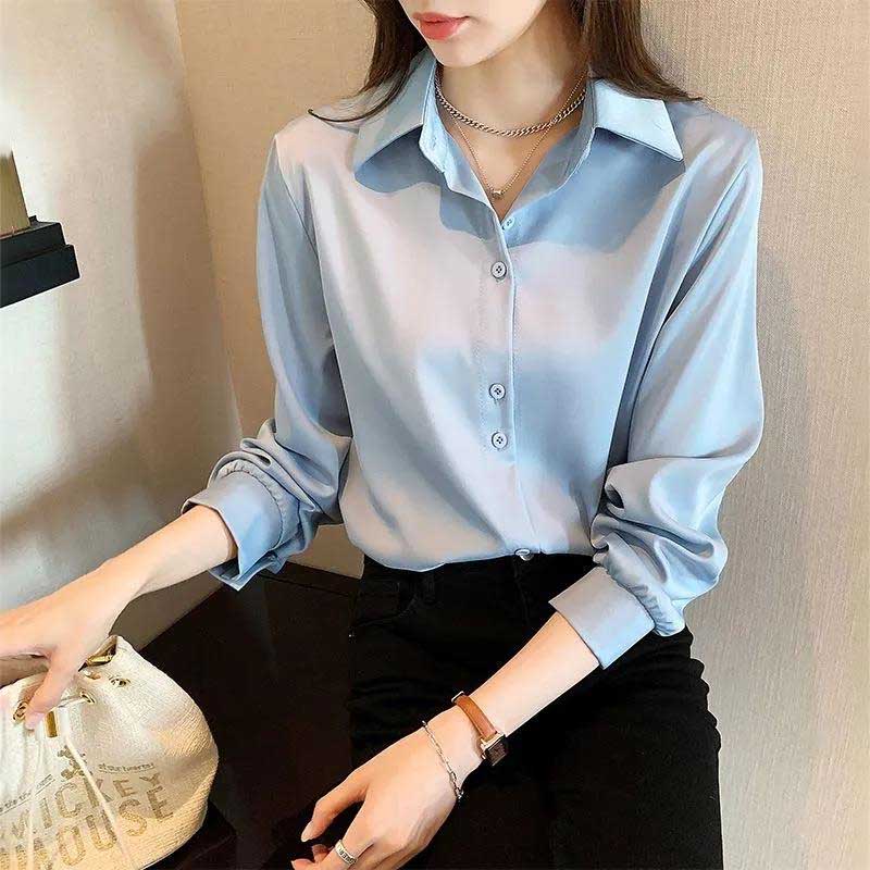Chiffon Shirts Women's Thin Fashion Tops Loosely Stacked White Shirts Bottoming Shirts