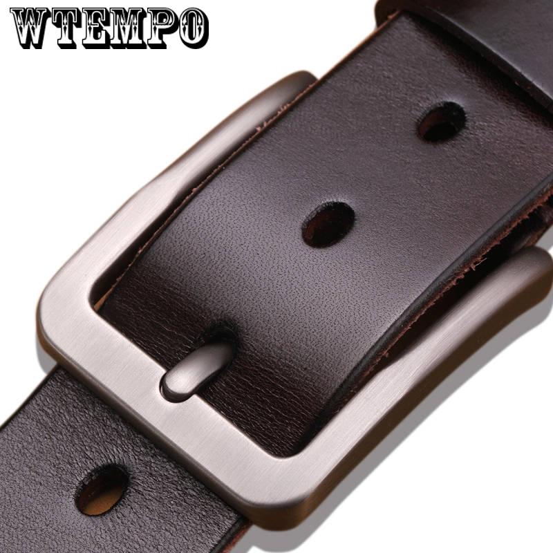 Belt For Men Cowskin Genuine Leather Personality Men belt High Quality Male Brown Strap Vintage