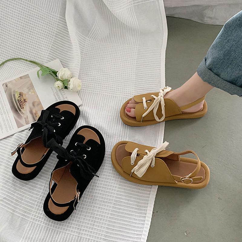 Sandals Female Summer Fairy Style Fashion Students All-match Rome Flat Shoes