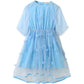 Girls' Dress 5-sleeve Summer Korean Style Version Children's A-line Princess Skirt Children's Mesh Skirt