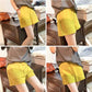 Women's Casual Shorts Summer Loose Elastic Waist Solid Color Thin Wide Leg Pants High Waist Casual All-match Shorts