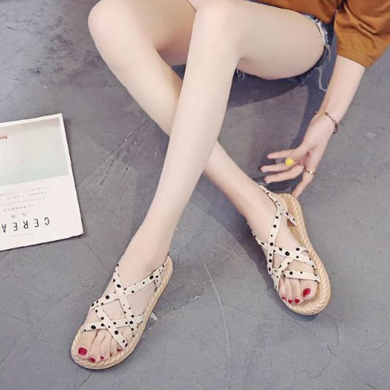 Summer Sandals for Female Students Korean Version of Wild Fairy Style Sandals and Slippers Female Flat Sandals for Outer Wear