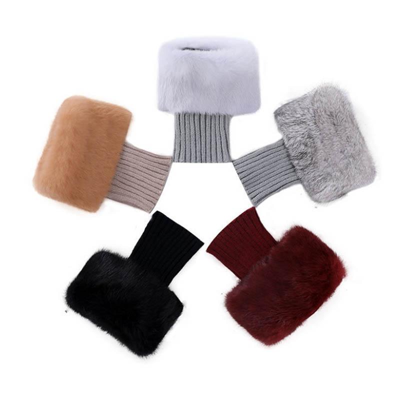 Real Rabbit Furnish Bag Fashion Flipped Legs Set Hundred Peel Socks Set Autumn Winter General Warm Calf Leg Warmers
