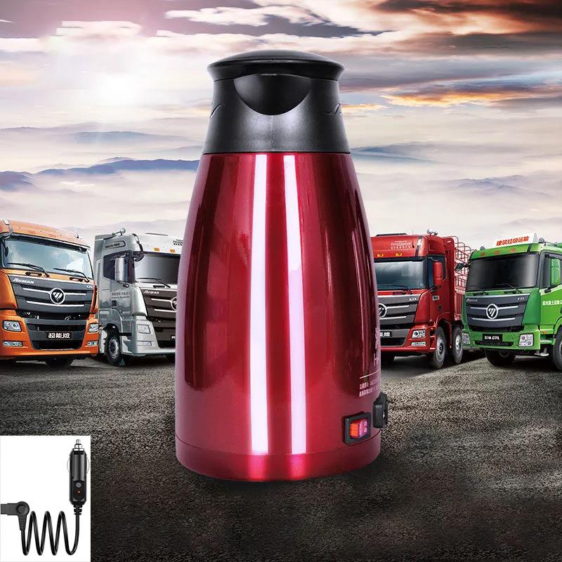 800ml Car Stainless Steel Electric Heating Kettle Temperature Insulation Pot Coffee Tea Water Heating Pot
