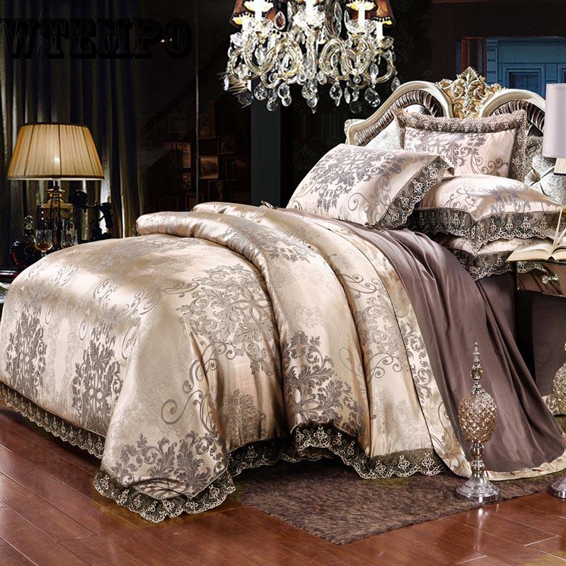 Bed Set Luxury Jacquard Bedding Set Duvet Cover and 2pcs Pillowcase Soft Duvet Cover Set