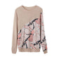 Sweater Women's Printing Thread Pullover Knitwear Korean Loose Fluffy Top Trending Sweater Autumn and Winter Female Tops