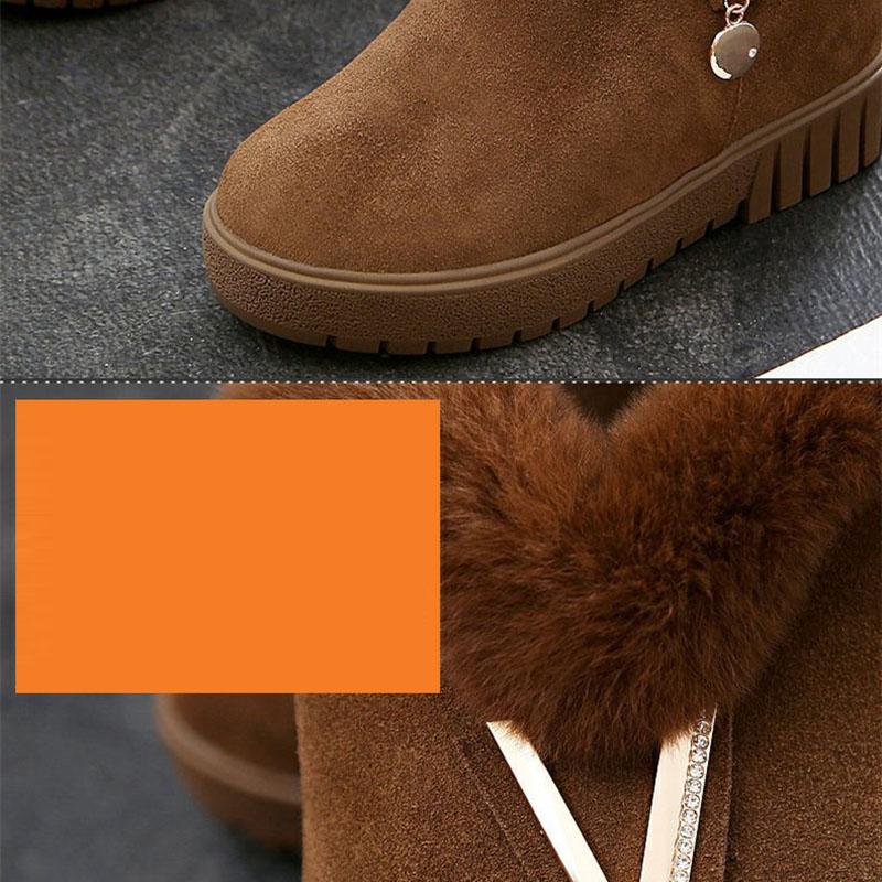 Autumn and Winter Snow Boots Women's Short Boots Women's Inner Height Increase Women's Shoes Cotton Shoes Women