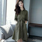 Autumn Female Coat Double Breasted Long Sleeve Jacket Loose Casual Windbreaker
