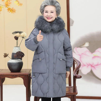 Large Size Middle-aged and Elderly Winter Clothes Women's Cotton-padded Clothes Mom and Grandma Padded Clothes Thickened Clothes